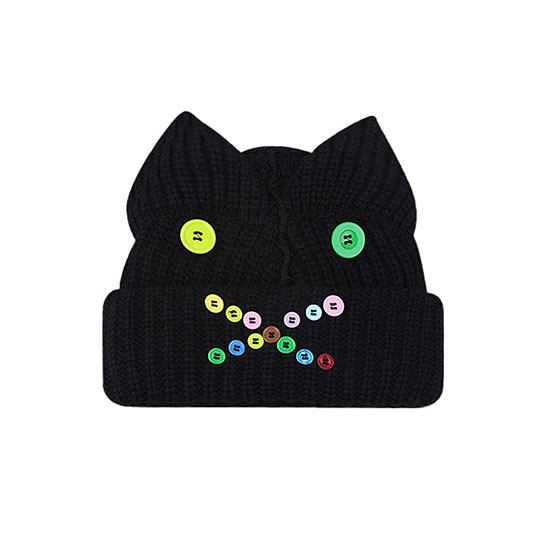 Kids Black Cat Beanie