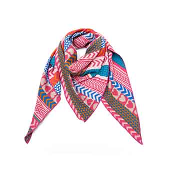 Striped Jacquard Triangle Scarf