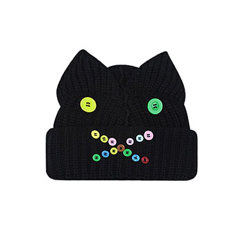 Kids Black Cat Beanie