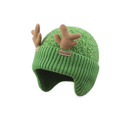 Children Antler Knitted Beanie