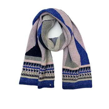 MOHAIR-BLEND GEOMETRIC JACQUARD KNIT Scarf