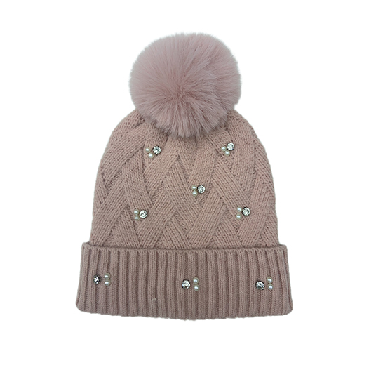 Knit Beanie With POMPOM