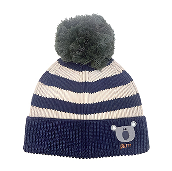 Children's Bear Embroidered Knitted Hat