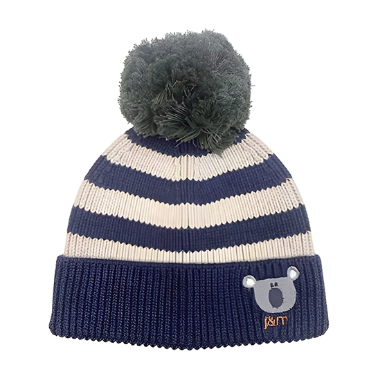 Children’s Bear Embroidered Knitted Hat