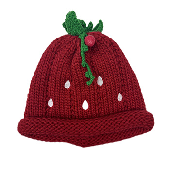 Ladies Strawberry Knit Hat