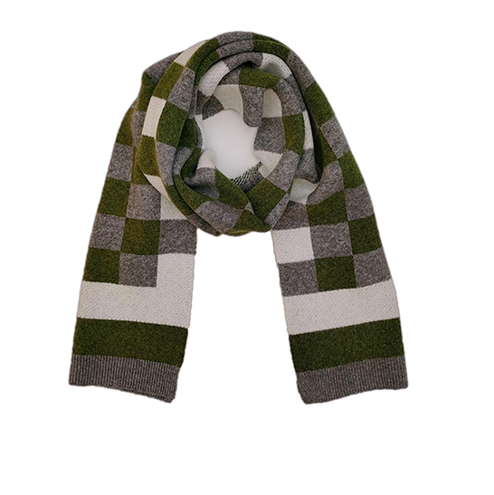 Check Knitted Jacquard Scarf