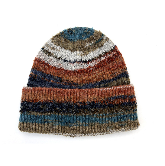 Wool-blended Contrast Knit Beanie