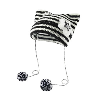 KID KNIT HAT WITH POMPOM