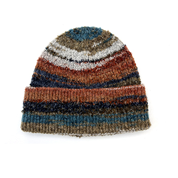 Wool-blended Contrast Knit Beanie