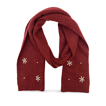 LADIES STAR KNITTED SCARF