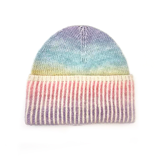 Space-dyed Mohair Knitted Hat
