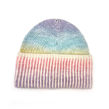 Space-dyed Mohair Knitted Hat