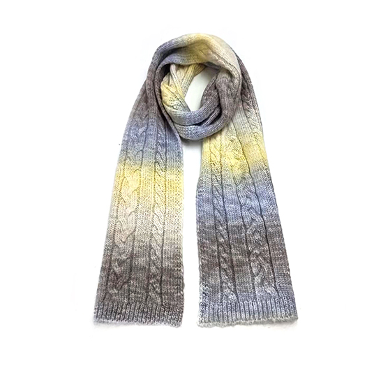 LADIES SPACE-DYED KNITTED SCARF