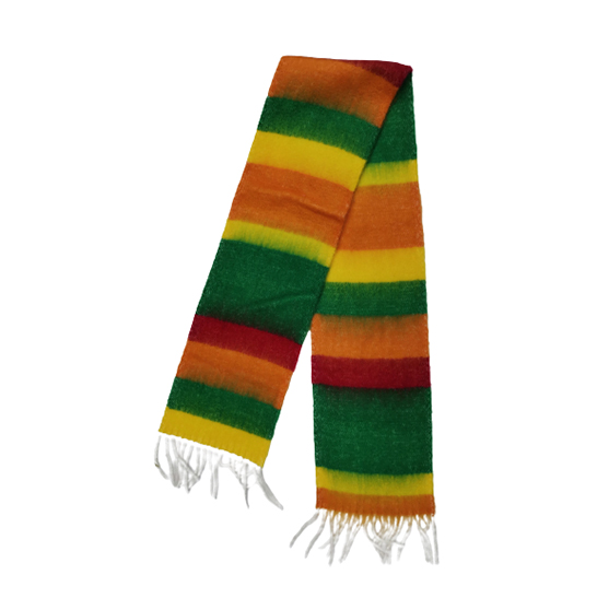 Ladies Rainbow Striped Woven Scarf