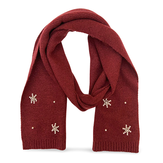 LADIES STAR KNITTED SCARF