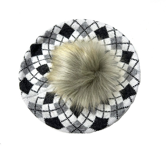 Ladies Diamond Lattice Knit Hat