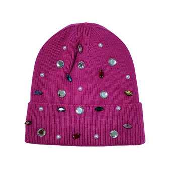 Women's tiled knitted hat