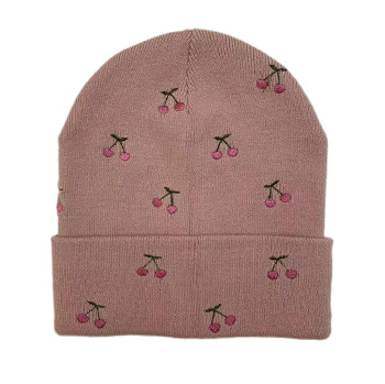 Women Cherry Knit Hat