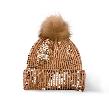 Ladies Sequined Knitted Hat