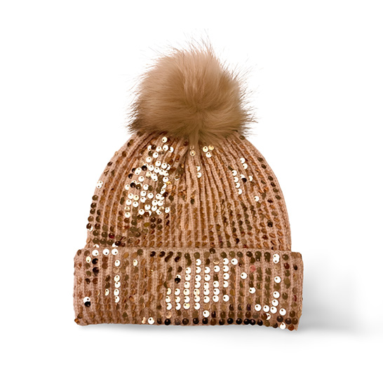 Ladies Sequined Knitted Hat