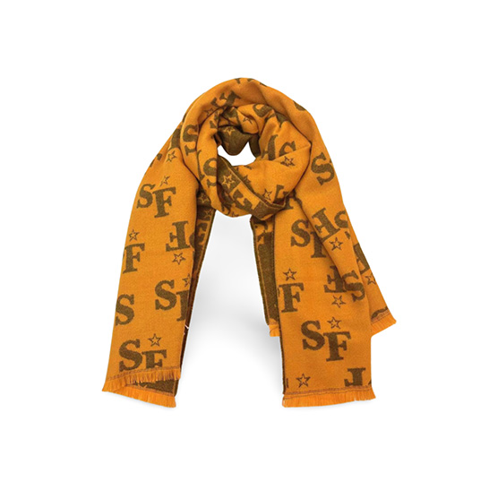 Ladies Woven Jacquard Letter Scarf