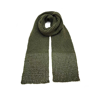 Mohair Rhinestone Knitted Scarf