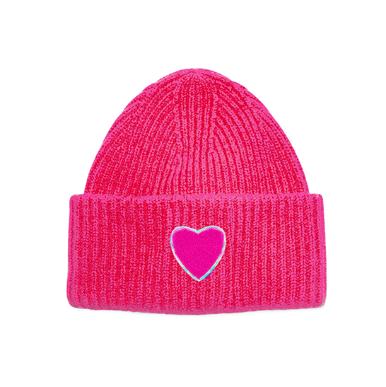 Ladies Heart Knitted Beanie