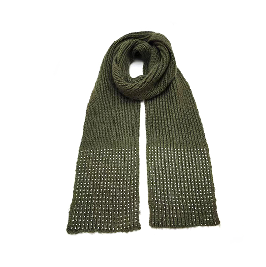 Mohair Rhinestone Knitted Scarf