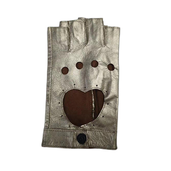 Ladies Love Hollow Leather Gloves