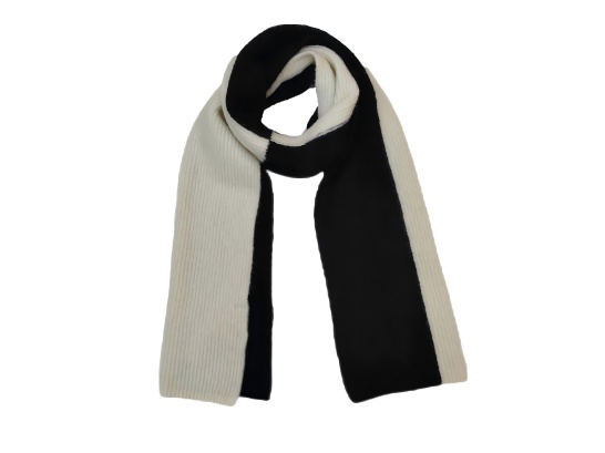 Color block knitted scarf
