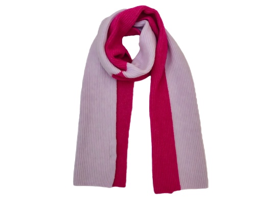 Color block knitted scarf